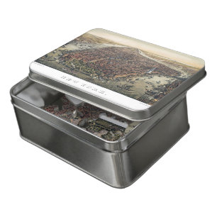 Vintage New York City, Manhattan, Brooklyn Bridge Jigsaw Puzzle