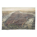 Vintage New York City, Manhattan, Brooklyn Bridge Kitchen Towel