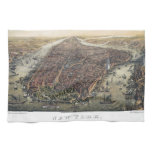 Vintage New York City, Manhattan, Brooklyn Bridge Kitchen Towel