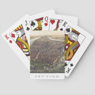 Vintage New York City, Manhattan, Brooklyn Bridge Poker Cards