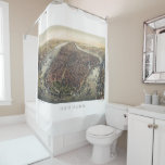 Vintage New York City, Manhattan, Brooklyn Bridge Shower Curtain