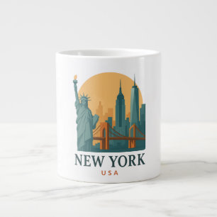Vintage New York City Minimalist Travel Coffee Mug