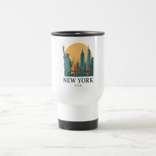 Vintage New York City – Minimalist Travel Travel Mug