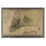 Vintage New York City Plan, 1789, Restored Cutting Board