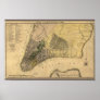 Vintage New York City Plan, 1789, Restored Poster