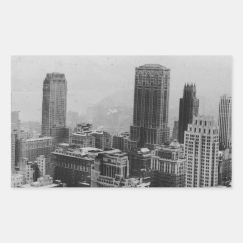 Vintage New York City Rectangular Sticker