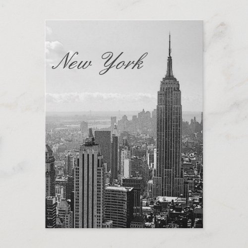 Vintage New York City Script Travel Postcard