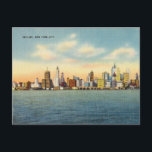 Vintage New York City Skyline across the water Postcard<br><div class="desc">Vintage New York City Skyline across the water</div>
