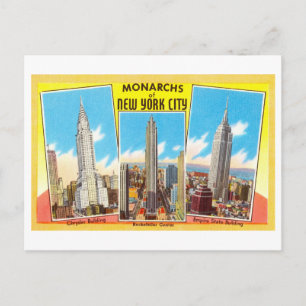 Vintage New York City Skyscraper Postcard