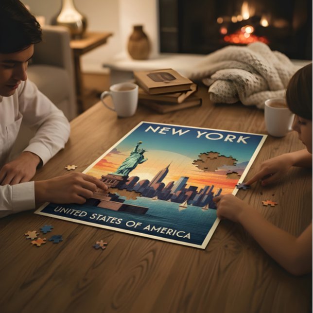 Vintage new York city statue of liberty  Jigsaw Puzzle (Creator Uploaded)