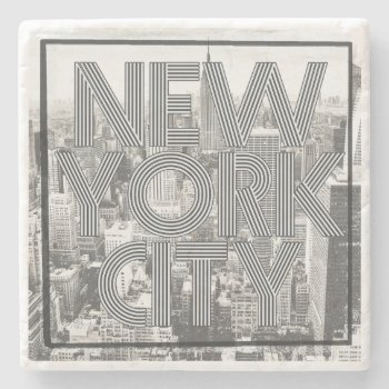 Vintage New York City Stone Coaster by OblivionHead at Zazzle