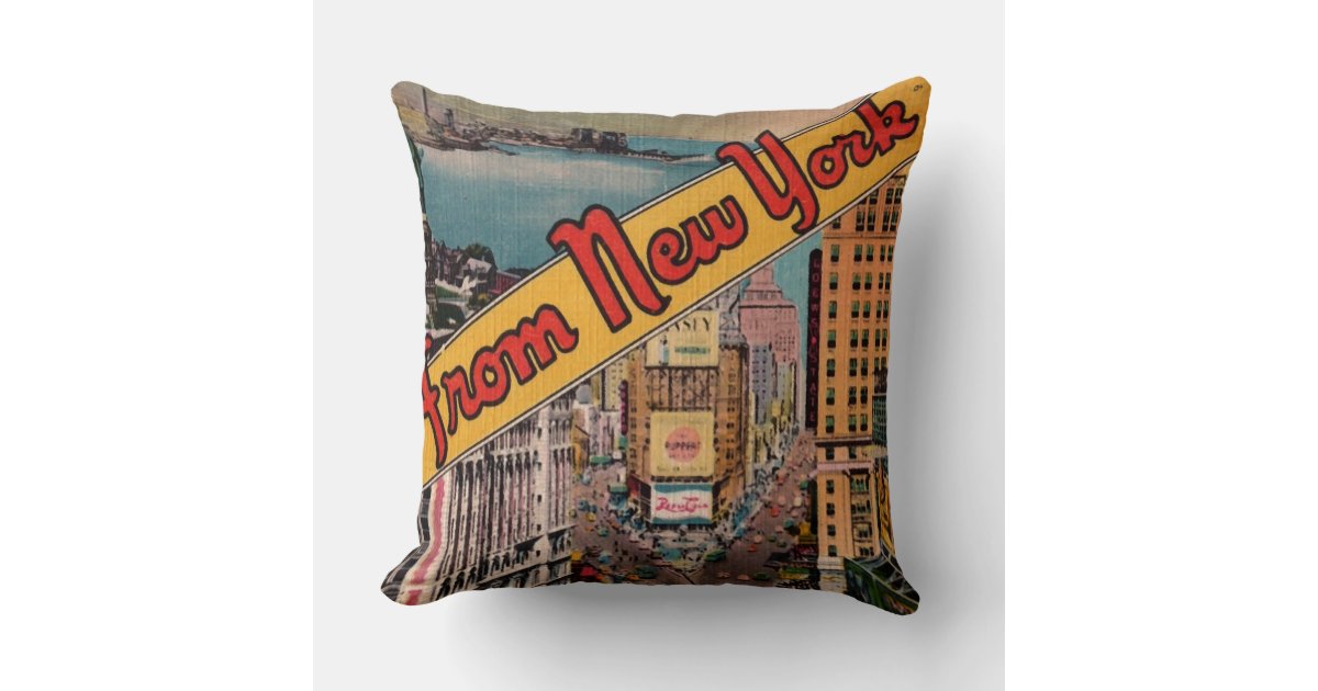 Vintage New York City Throw Pillow Zazzle