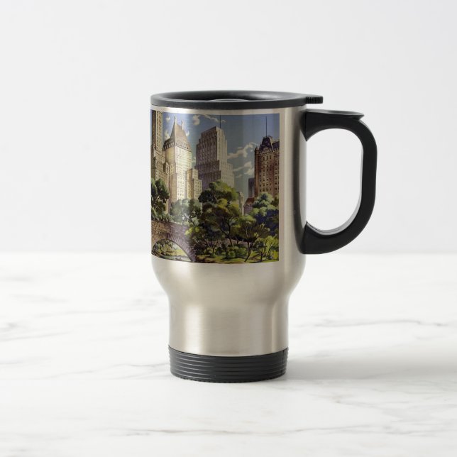 Vintage New York City Travel Mug (Right)