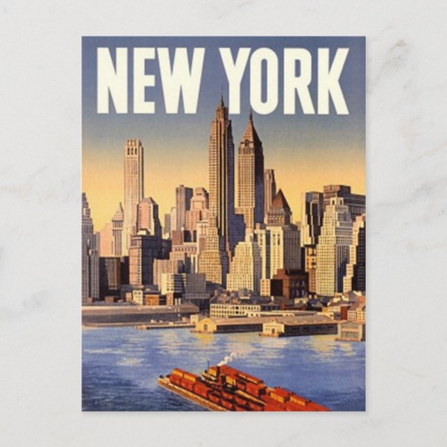 Vintage New York City, USA - Postcard (Front)