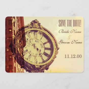 Vintage New York Fifth Avenue Save The Date by justbecauseiloveyou at Zazzle