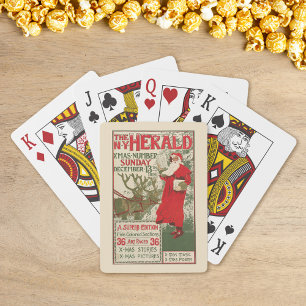 Vintage New York Herald Christmas Edition Poker Cards