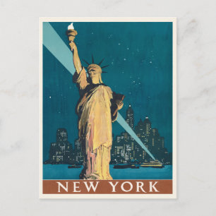 Vintage New York Lady Liberty Postcard