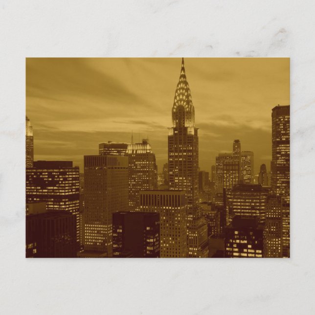 Vintage New York Manhattan Postcard (Front)
