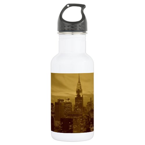 Vintage New York Manhattan Stainless Steel Water Bottle