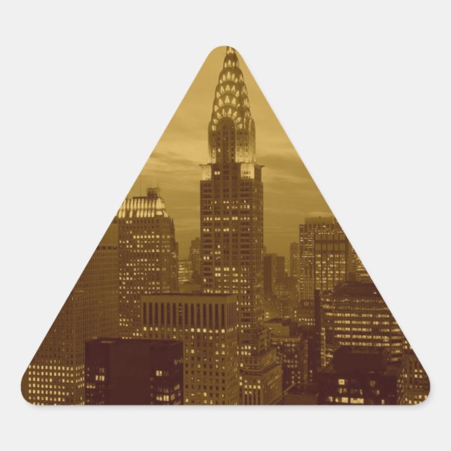 Vintage New York Manhattan Triangle Sticker (Front)