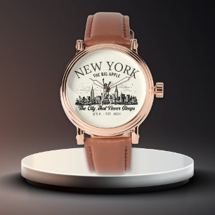 Vintage New York Men’s Watch Classic NYC Skyline