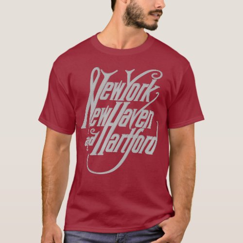 Vintage New York New Haven and Hartford Railroad T_Shirt