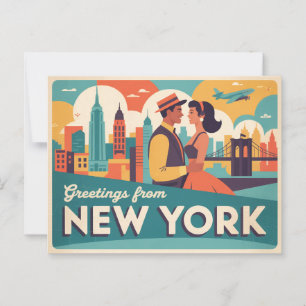 Vintage New York Postcard Greetings from