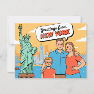Vintage New York Postcard Greetings from