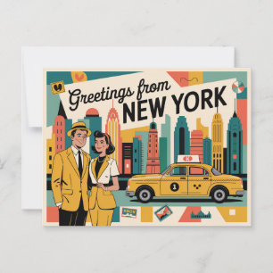 Vintage New York Postcard Greetings from