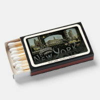Vintage New York Postcard Personalized Matchboxes