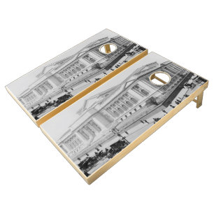 Vintage New York Public Library Photograph (1908) Cornhole Set