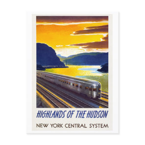 Vintage New York Railway Poster Postcard