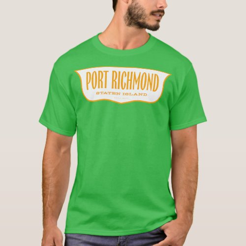 Vintage New York Shield Port Richmond Staten Islan T_Shirt