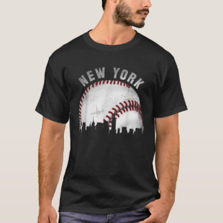 Vintage New York Skyline City Baseball T-Shirt