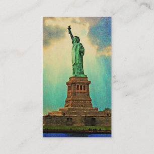 Vintage New York Statue Of Liberty Business Card