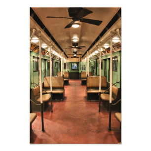 Vintage New York Subway Car Photo Print