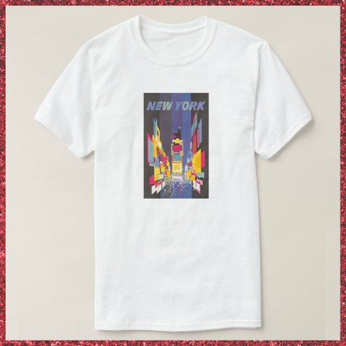 Vintage New York Times Square Poster T_Shirt