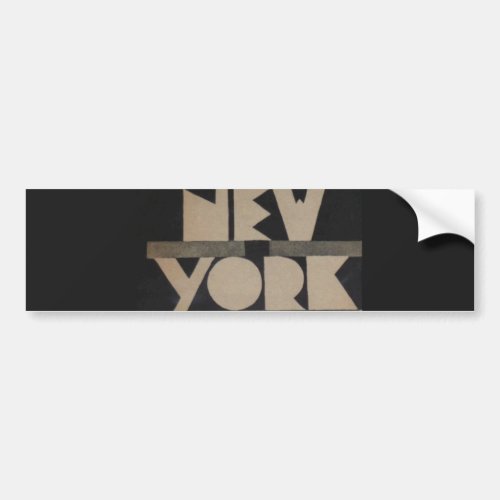 Vintage New York Travel Bumper Sticker