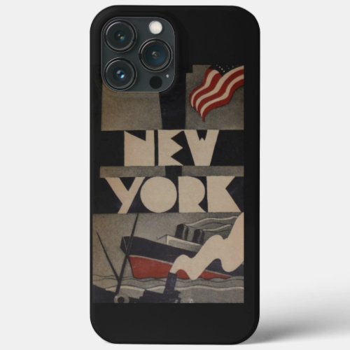 Vintage New York Travel iPhone 13 Pro Max Case