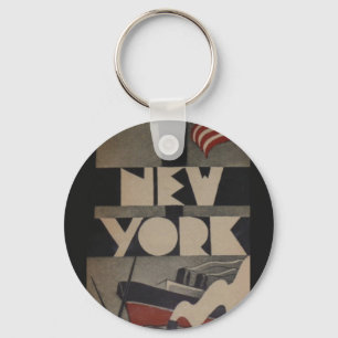 Vintage New York Travel Keychain