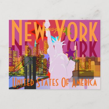 Vintage New York Travel Postcard by stopshop at Zazzle