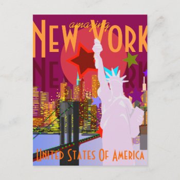 Vintage New York Travel Postcard by stopshop at Zazzle