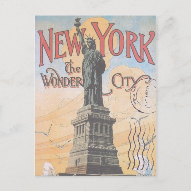 Vintage New York Travel Postcard (Front)