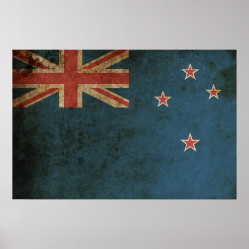 Vintage New Zealand Flag Poster