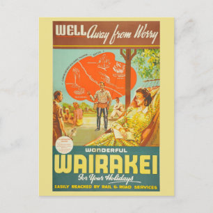 Vintage New Zealand Tourism Retro Travel Postcard