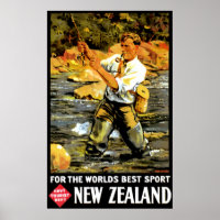 Vintage New Zealand Travel Poster