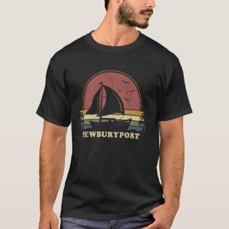 Vintage Newburyport Sailing Sailboat Summer Boatin T-Shirt