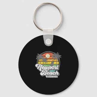 Vintage Newport Beach California Ca Surfing Retro  Keychain