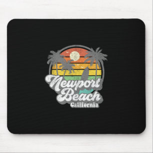 Vintage Newport Beach California Ca Surfing Retro Mouse Pad