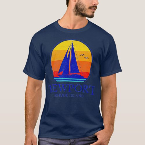 Vintage Newport Rhode Island Sailing T_Shirt